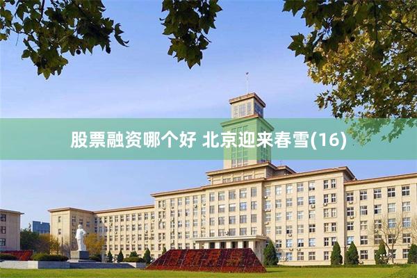 股票融资哪个好 北京迎来春雪(16)