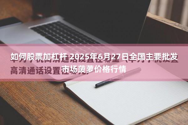 如何股票加杠杆 2025年6月27日全国主要批发市场菠萝价格行情