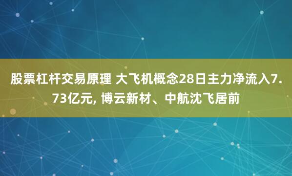 股票杠杆交易原理 大飞机概念28日主力净流入7.73亿元, 博云新材、中航沈飞居前